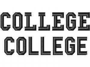 College Font Machine Embroidery Designs