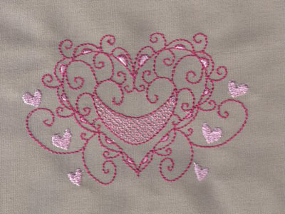 Colorline Hearts Embroidery Machine Design