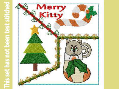 Crazy Christmas Cats Embroidery Machine Design