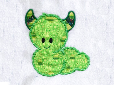 Cute Applique Monsters Embroidery Machine Design