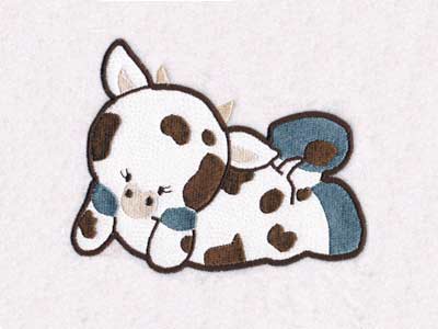 Cute Cows and Bulls Embroidery Machine Design