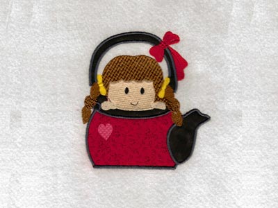 Cute Funny Girls Embroidery Machine Design