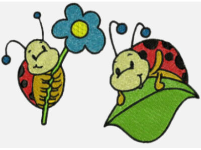 Cute Ladybug Embroidery Pattern Embroidered Polo Shirt from Zazzle.com