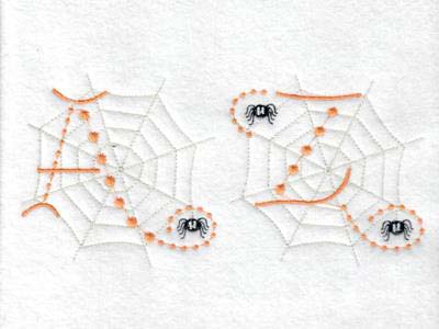 Cute Candlewick Spider Alphabet Embroidery Machine Design