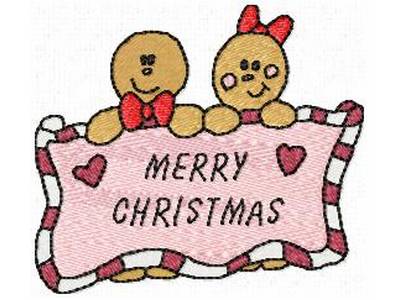 DD Christmas Gingerbread Embroidery Machine Design