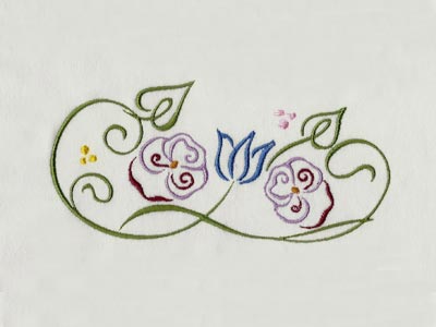 Decorative Flower Embellishments Embroidery Machine Design