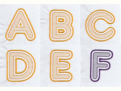 Delaney Alphabet Embroidery Machine Design