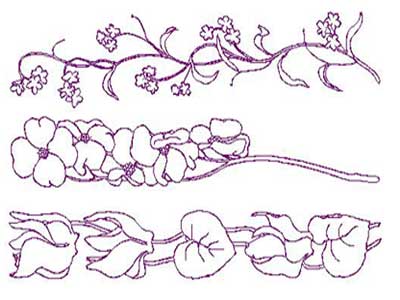 clip art borders flowers. Delicate Floral Borders 1