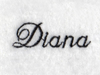 Diana Font Embroidery Machine Design