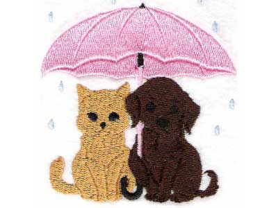 Dog and Kitty Embroidery Machine Design