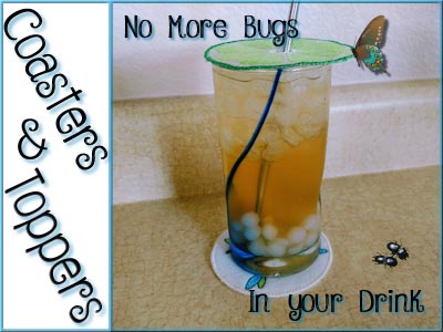 Drink Toppers and Coasters Embroidery Machine Design