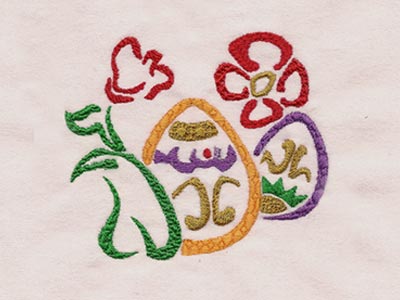 Easter Colors Embroidery Machine Design