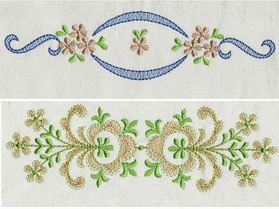 Elegant Linen Borders Embroidery Machine Design
