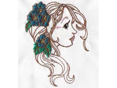 Fairies And Flowers Embroidery Machine Design