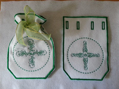 Fancy Cross Gift Bags Embroidery Machine Design