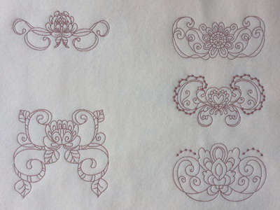 Lineart Fantasy Flowers Embroidery Machine Design