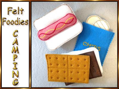Felt Foodies Camping Embroidery Machine Design