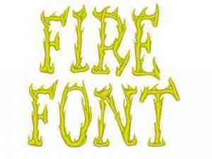 Fire Font Machine Embroidery Designs