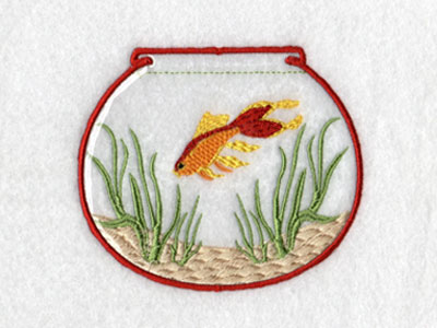 Vinyl Covered Fish Bowls Embroidery Machine Design