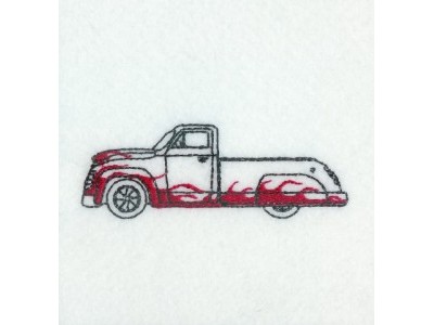 Flame Pickups Embroidery Machine Design
