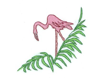 Flamingos Embroidery Machine Design