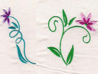 Floral Art Nouveau Embroidery Machine Design