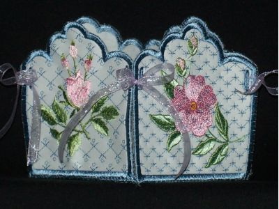 Floral Trinket Boxes Embroidery Machine Design