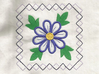 Flower Power Quilt Blocks Embroidery Machine Design
