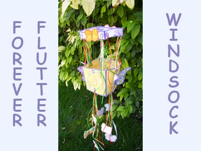 Forever Fluttering Butterflies Windsock Embroidery Machine Design