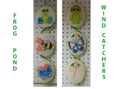 Frog Pond Wind Catchers Embroidery Machine Design