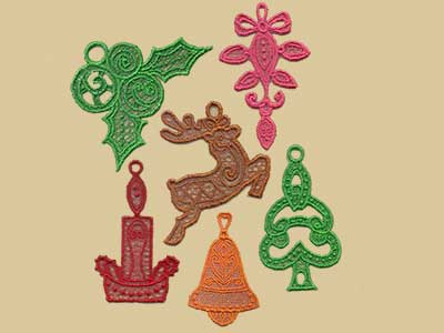FSL Holiday Ornaments Embroidery Machine Design