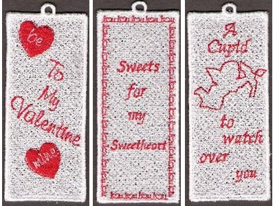 FSL Valentine Bookmarkers Embroidery Machine Design
