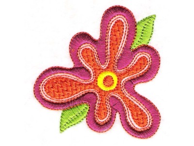 Funky Flowers Embroidery Machine Design