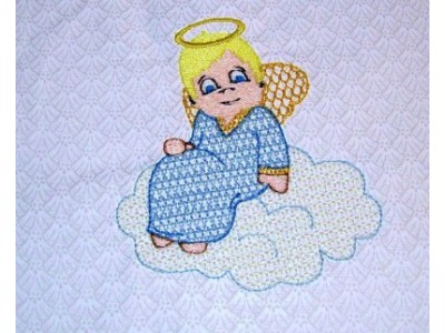 Funny Angels Lace Embroidery Machine Design