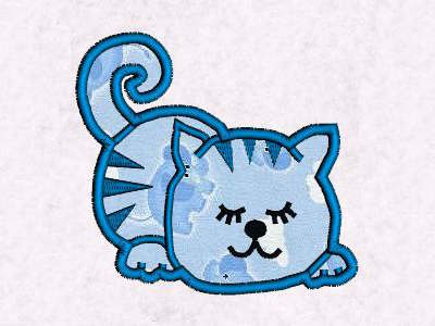 Applique Funny Kitties Embroidery Machine Design