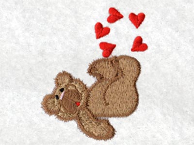 Fuzzy Filled Bears Embroidery Machine Design