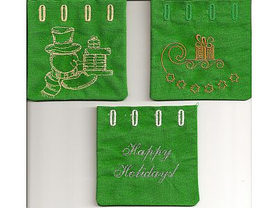 Christmas Gift Bags Embroidery Machine Design