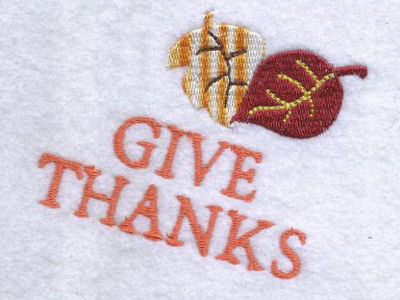 Give Thanks Embroidery Machine Design