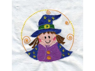Halloween Circles Embroidery Machine Design