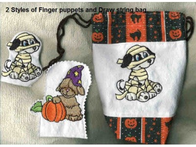 Halloween Puppies Embroidery Machine Design
