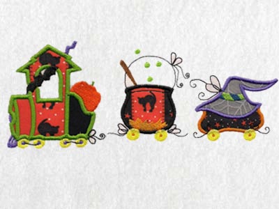 Applique Halloween Train