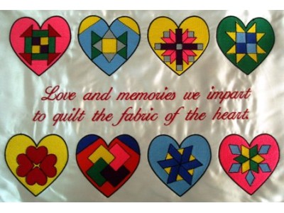 Heart Quilt Embroidery Machine Design