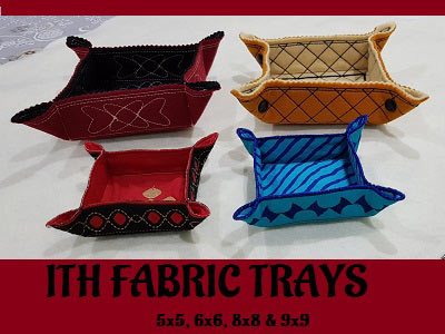 ITH Fabric Trays Embroidery Machine Design