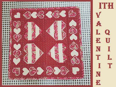In The Hoop Valentine Quilt Block Embroidery Machine Design