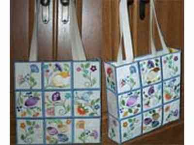 jacobean tote bag embroidery machine designs buy individual designs ...