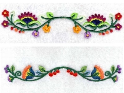 Jacobean Borders Jacobean Borders Embroidery Machine Design