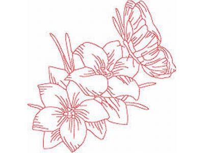 JN Butterfly Flowers Embroidery Machine Design