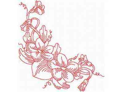 JN Violets Embroidery Machine Design