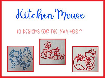 Kitchen Mouse Embroidery Machine Design