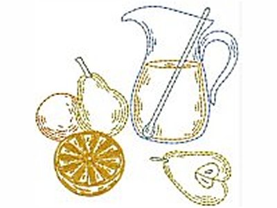 Kitchen Multicolor Embroidery Machine Design